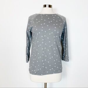 GH Bass & Co Floral Long Sleeve Tee Small